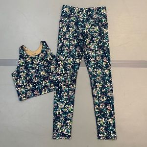 Old Navy Active Powersoft Cropped Tank and Leggings Set Girls Size 10/12.
